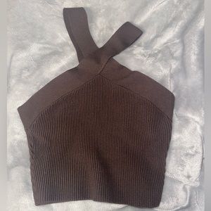 Babaton Sculpt Knit Criss Cross Cropped Tank